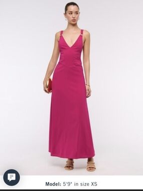 NWT Abercrombie And Fitch Pink V-Neck Dress